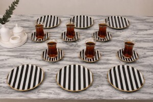 18 Parça Eko Line Black Çay Seti - Glore (1)