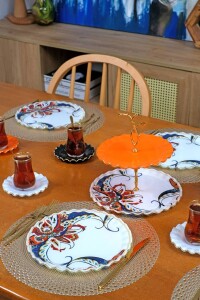 Anemon 19prç Servis Tea Time ( Katlı Kurabiyelik) - Glore (1)