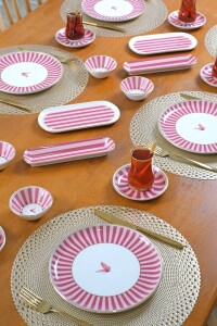Asya Pink Butterfly Kahvaltı Takımı 32 Parça - 2