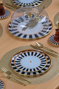 Black Line 34 Parça 6 Kişilik Pasta Servis Takımı - Glore