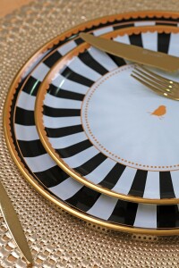 Black Line 6 Parça 6 Kişilik Pasta Takımı - Pasta Tabağı - Glore (1)