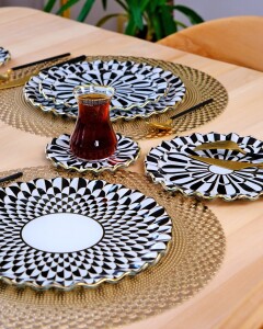 Destina Siyah 34 Parça Tea Time - Glore