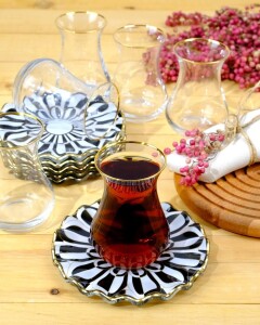 Destina Siyah Çay Seti 6 lı - 5
