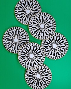 Destina Siyah Pasta Tabağı 21cm 6 lı - Glore (1)