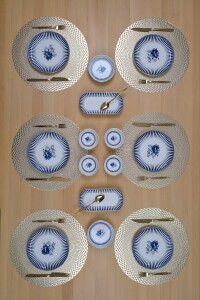 Glore Asya Emily Altın Yaldızlı 14 Parça 6 Kişilik Kahvaltı Takımı - Glore