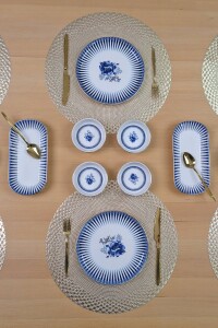 Glore Asya Emily Altın Yaldızlı 14 Parça 6 Kişilik Kahvaltı Takımı - Glore (1)