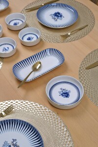 Glore Asya Emily Altın Yaldızlı 14 Parça 6 Kişilik Kahvaltı Takımı - 5