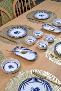 Glore Asya Emily Altın Yaldızlı 14 Parça 6 Kişilik Kahvaltı Takımı - 8