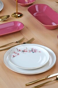 Glore Asya Spring Altın Yaldızlı 31 Parça 6 Kişilik Seramik Yemek Takımı - 3