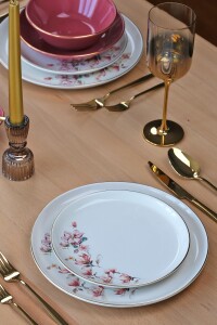 Glore Asya Spring Altın Yaldızlı 31 Parça 6 Kişilik Seramik Yemek Takımı - 9