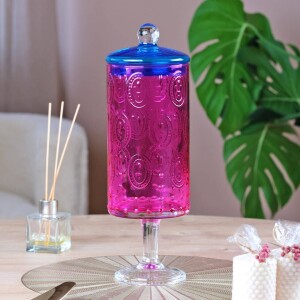 Glore Ayaklı Kase Pembe - Mavi - Glore