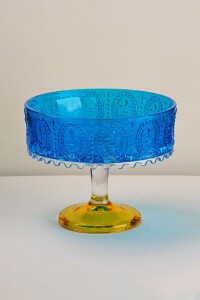 Glore Ayaklı Kase Turkuaz - Sarı - 3