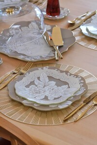 Glore Belize Altın Yaldızlı 6 Kişilik 34 Parça Pasta Servis Takımı - Glore (1)