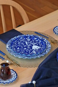 Glore BlueBloom 6 Kişilik Cam Servis Tabağı Takımı - 5