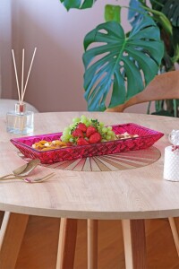 Glore Bölmeli Kayık Tabak Pembe - Glore (1)