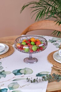 Glore Büyük Boy Cam Füme Ayaklı Salata Kasesi - Glore (1)