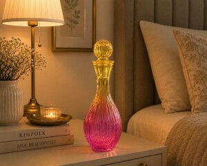 Glore Cam Karaf Sürahi Sarı Pembe - Glore (1)
