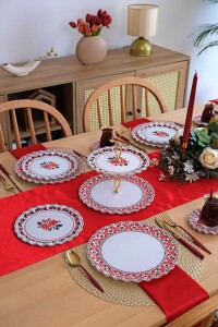 Glore Carmine 6 Kişilik Cam Servis Tabağı Takımı - 4