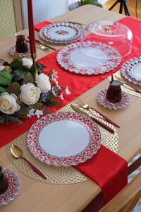 Glore Carmine 6 Kişilik Cam Servis Tabağı Takımı - Glore (1)