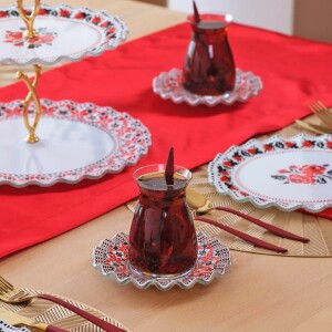 Glore Carmine 6 Kişilik Çay Takımı - Glore