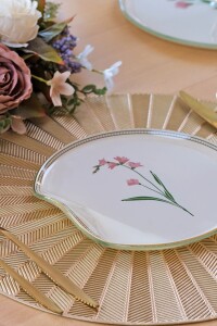 Glore Crocus Altın Yaldızlı 6 Kişilik 26 Parça Pasta Takımı - 8