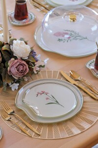 Glore Crocus Altın Yaldızlı 6 Kişilik 34 Parça Pasta Servis Takımı - 2