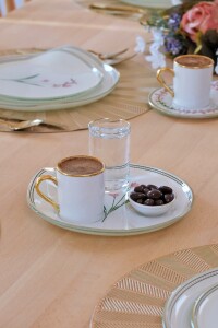 Glore Crocus Altın Yaldızlı Cam Keyiflik İkram Takımı - 4