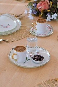 Glore Crocus Altın Yaldızlı Cam Keyiflik İkram Takımı - Glore (1)