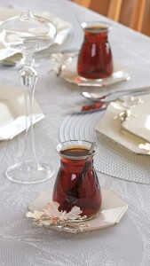 Glore Dolmabahçe Sekizgen Krem Platin Yaldızlı 6 Kişilik 34 Parça Pasta Servis Takımı - 7