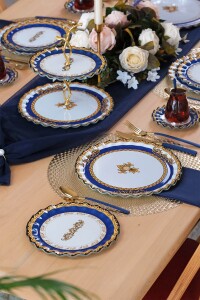 Glore Elegance 6 Kişilik 33 Parça Cam Pasta Çay Servis Takımı - 8