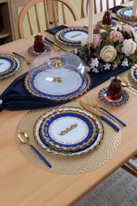 Glore Elegance 6 Kişilik Cam Pasta Tabağı Takımı - 6