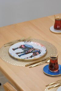 Glore Elephant Beyaz Altın Yaldızlı 6 Kişilik 19 Parça Çay Servis Takımı - 3