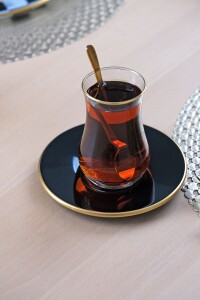 Glore Emma Altın Yaldızlı 6 Kişilik 19 Parça Çay Servis Takımı - 6