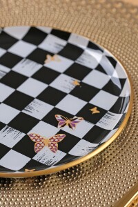 Glore Emma Altın Yaldızlı 6 Kişilik 19 Parça Pasta Çay Takımı - 3