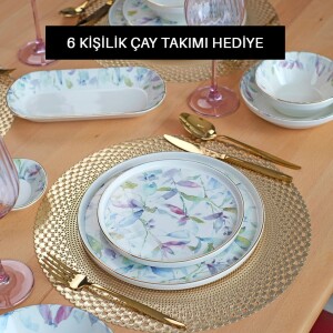 Glore Harmony Altın Yaldızlı 31 Parça 6 Kişilik Seramik Yemek Takımı - 1