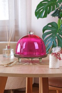 Glore Kapaklı Kek Standı Yeşil - Pembe - 4
