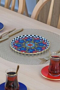 Glore Lenora Altın Yaldızlı 6 Kişilik 19 Parça Pasta Çay Takımı - 4
