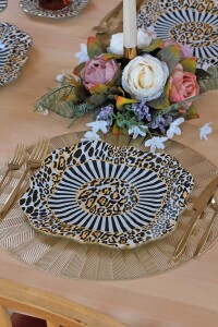 Glore Leopard Altın Yaldızlı 6 Kişilik 34 Parça Pasta Servis Takımı - 4