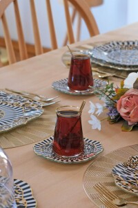 Glore Leopard Altın Yaldızlı 6 Kişilik 34 Parça Pasta Servis Takımı - 5