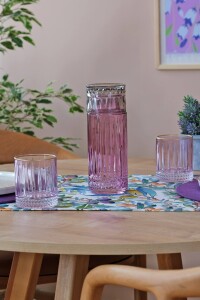 Glore Linea Mor - Füme Başucu Sürahisi ve Bardak Takımı - 2