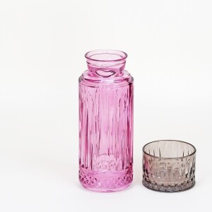 Glore Linea Mor - Füme Başucu Sürahisi ve Bardak Takımı - 5