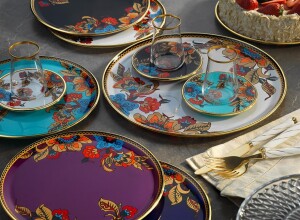 Glore Lorena Asorti Altın Yaldızlı Cam Çay Takımı - 4