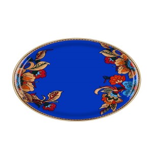 Glore Lorena Asorti Altın Yaldızlı Cam Tepsi - 7