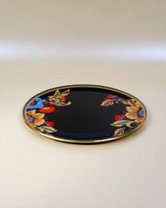 Glore Lorena Asorti Altın Yaldızlı Cam Tepsi - 9