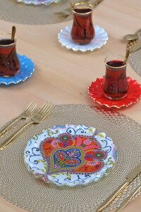 Glore Manitu Altın Yaldızlı 6 Kişilik 19 Parça Pasta Çay Takımı - 8