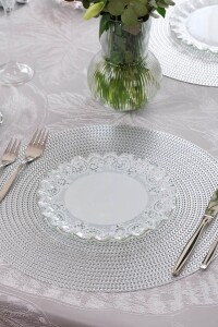 Glore Marche Platin Yaldızlı 6 Kişilik 26 Parça Pasta Takımı - 4