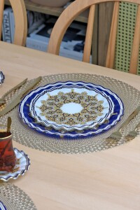 Glore Marsel Altın Yaldızlı 6 Kişilik 28 Parça Pasta Çay Servis Takımı - 5