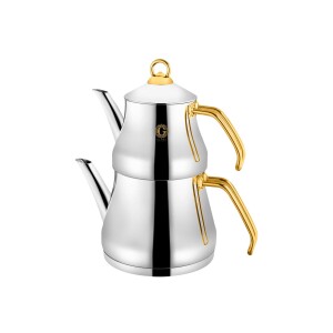 Glore Messina Orta Boy Çaydanlık - Altın - Glore