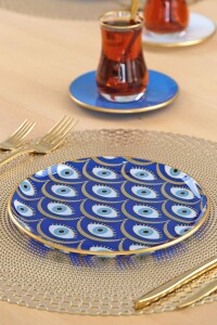 Glore Nazende 6 Kişilik 18 Parça Pasta Çay Takımı - 6