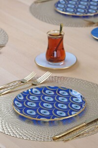 Glore Nazende 6 Kişilik 18 Parça Pasta Çay Takımı - 8